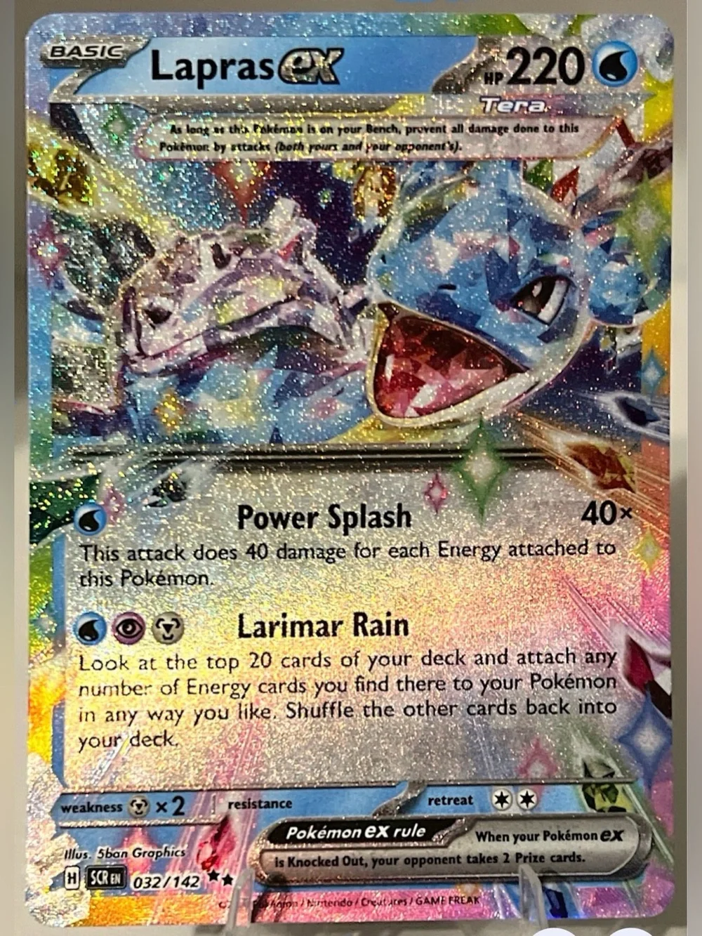 Pokémon TCG: Stellar Crown - LAPRAS EX 032/142 NM